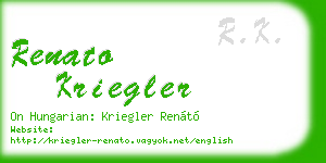 renato kriegler business card
